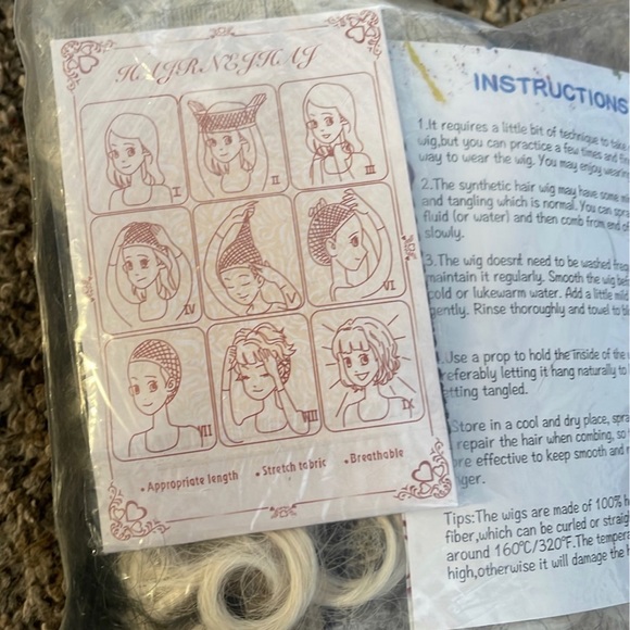 WeKen Black and Blonde Wig Short Afro Half Black Half Blonde Wig Cruella - Picture 3 of 4